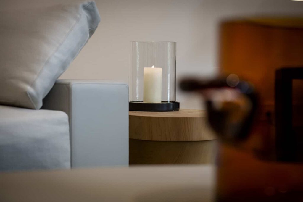 Immobilienfotograf in der Nähe Augsburg, Beispiel Dekorationsdetail Kerze